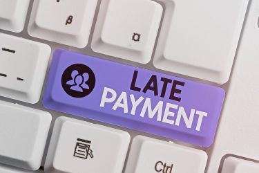 Writing,Note,Showing,Late,Payment.,Business,Photo,Showcasing,Payment,Made