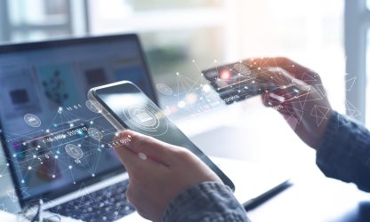 Digital,Banking,,Internet,Payment,,Online,Shopping,,Financial,Technology,Concept.,Woman