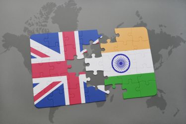 Puzzle,With,The,National,Flag,Of,Great,Britain,And,India