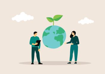 Sustainability,Illustration.,Sustainable,Clean,,Renewable,Energy,Sources,And,Green,Electricity.