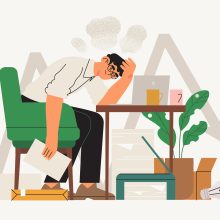 Exhausted,Male,Character,Or,Office,,Freelance,Worker,During,Covid19,Crises