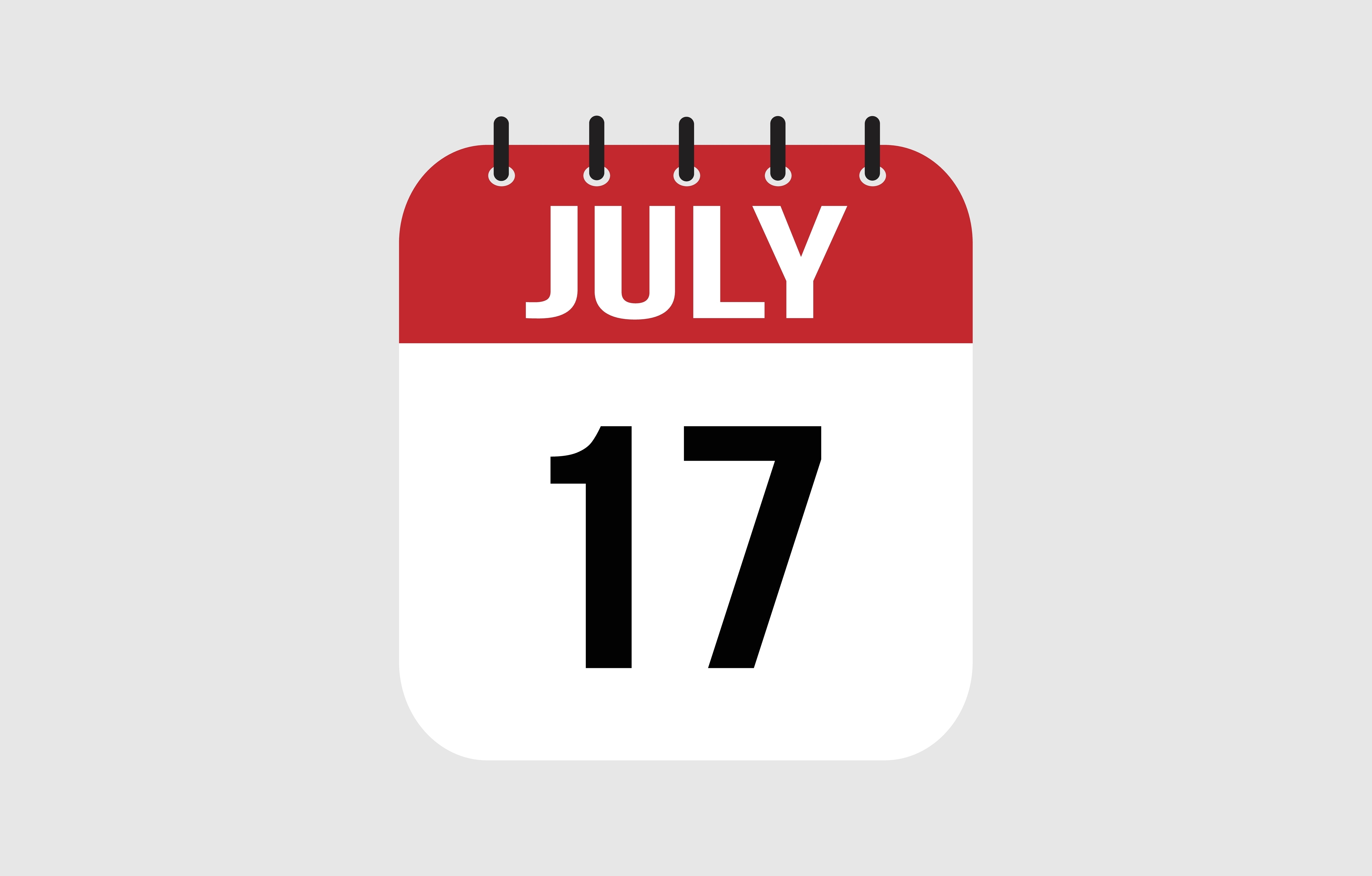 17,July,Calendar.,July,Calendar,Vector,Illustration.