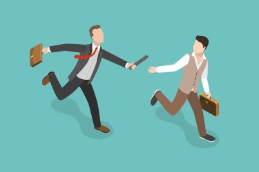 3d,Isometric,Flat,Vector,Conceptual,Illustration,Of,Relay,Baton,Handover,