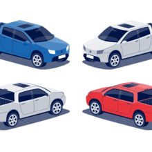 Modern,Off-road,Pickup,Truck,Car.,4-door,Midle,Size,Work,Utility