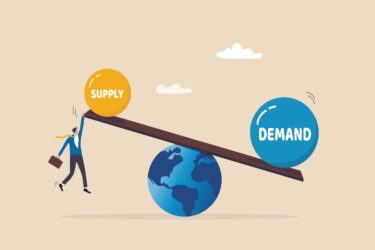 Demand,Vs,Supply,Balance,,World,Economic,Supply,Chain,Problem,,Market