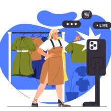 Selling,Clothes,Online,Concept.,Young,Girl,In,Store,Or,Shop.