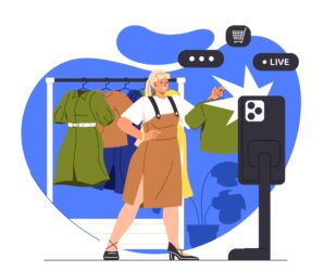 Selling,Clothes,Online,Concept.,Young,Girl,In,Store,Or,Shop.