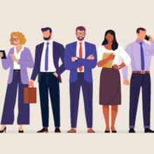 Business,Team.,Vector,Illustration,In,Simple,Flat,Style,Of,Diverse