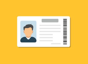 Driver,License,Icon,In,Flat,Style.,Identification,Document,Vector,Illustration