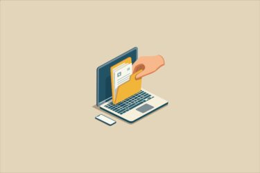 Flat,Vector,Illustration,Of,A,Hand,Uploading,A,Document,Into