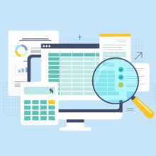 Accounting,Concept,With,Computer,Monitor,,Spreadsheets,,Financial,Reports,And,Magnifying